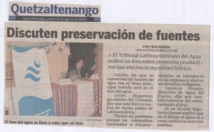 Discuten preservacion..- Quetzaltenango